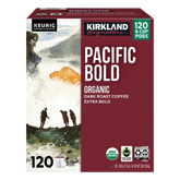 Pacific Bold Organic Dark Roast Coffee 120 K-Cup Pods